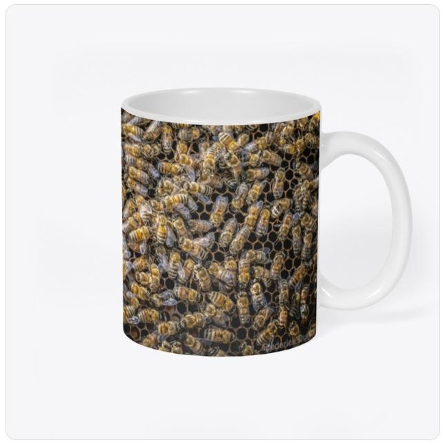 The Way To Bee coffee mug with bees